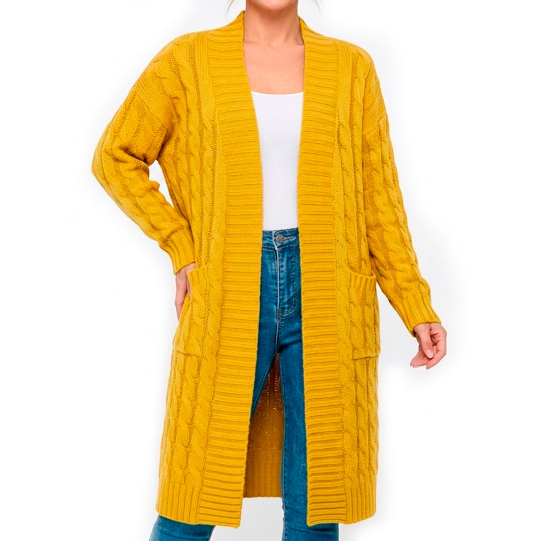 Damen Strickcardigan mit Zopfmuster Jully
