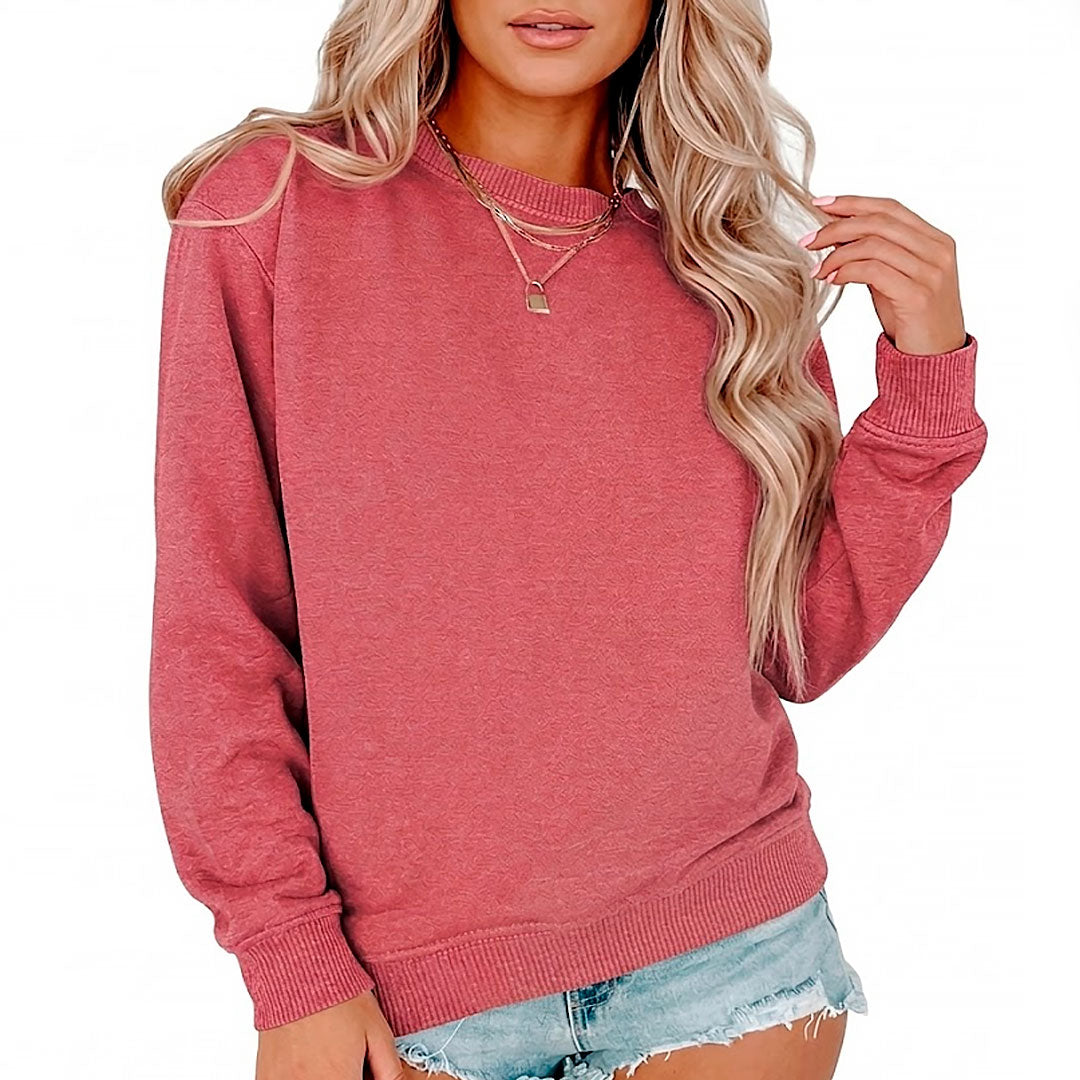 Damen Rundhals Strickpullover Basic Jully