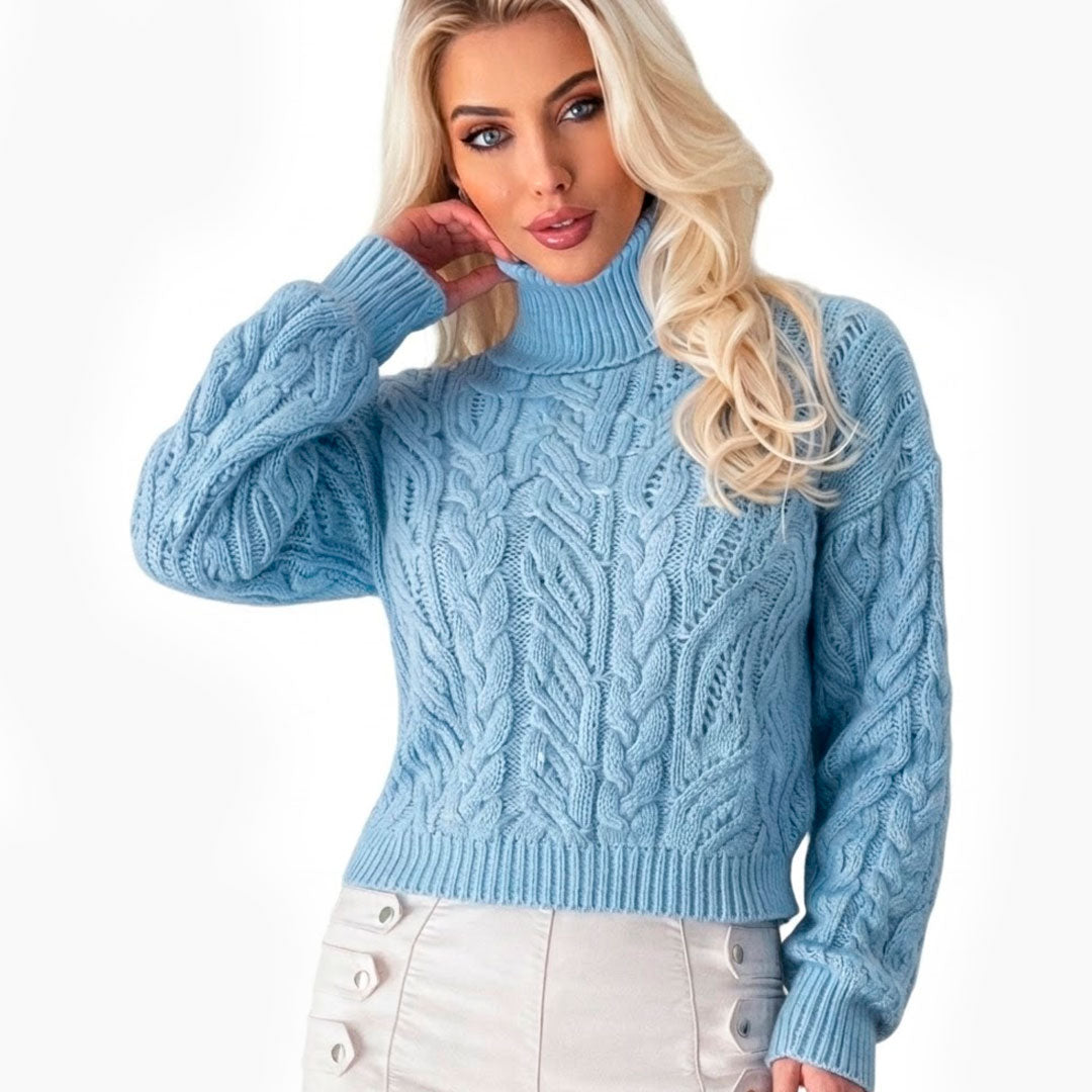 Zopfstrick Rollkragenpullover Jully