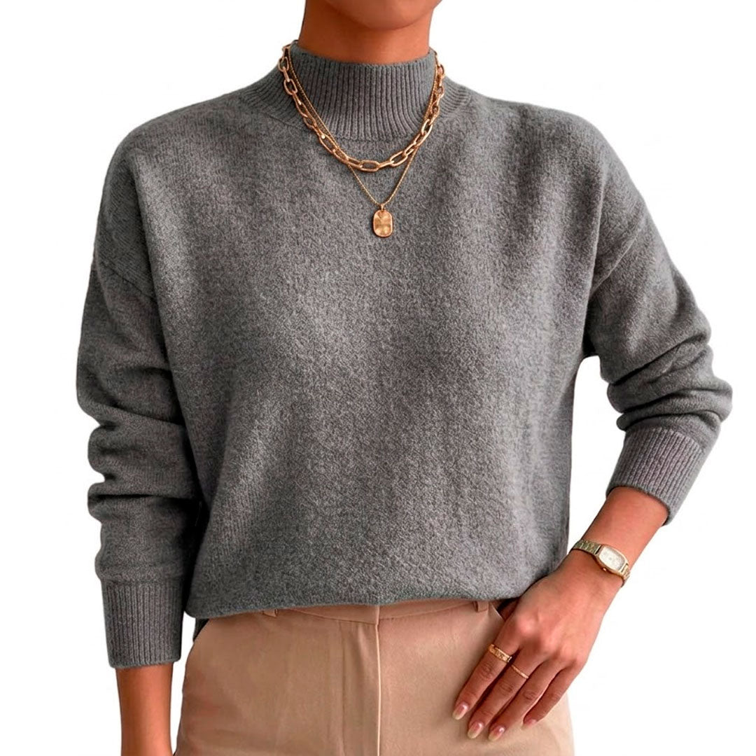 Damen Stehkragenpullover Basic Jully