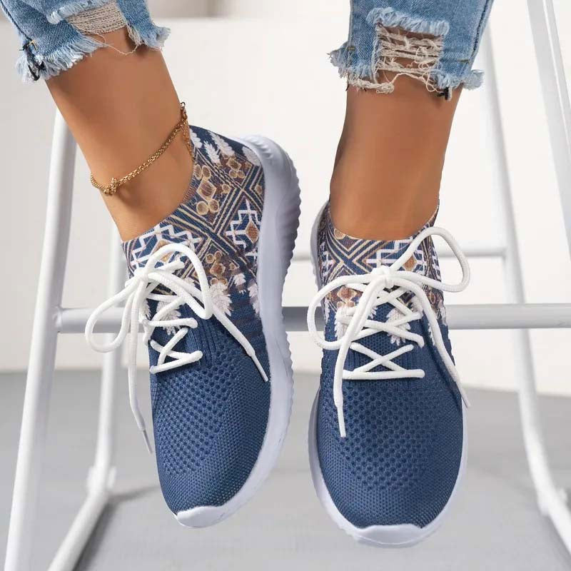 Damen Mesh-Schuhe mit Ethnomuster Jully