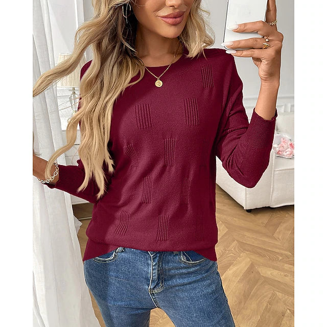 Women's Solid Pullover Hoodie with Ribbed Cuffs
