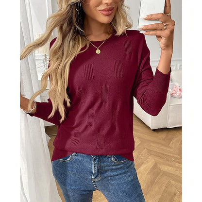 Women's Solid Pullover Hoodie with Ribbed Cuffs