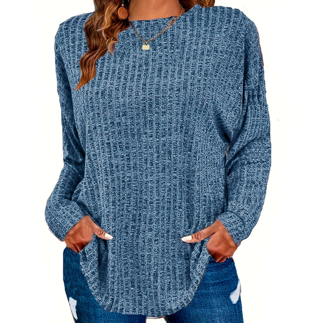 Oversize Rippstrick Pullover mit Taschen Jully
