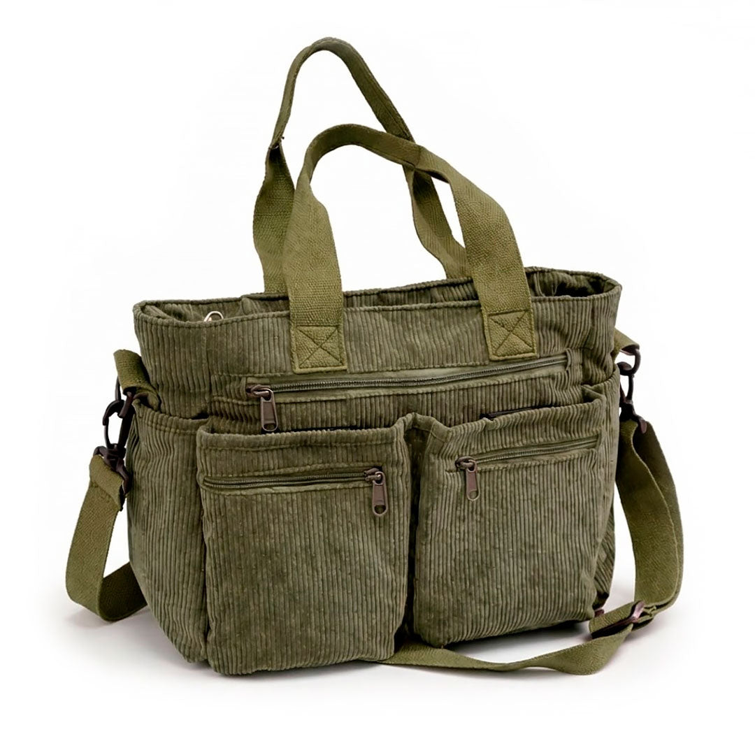 Multi Pocket Cord Umhängetasche Jully