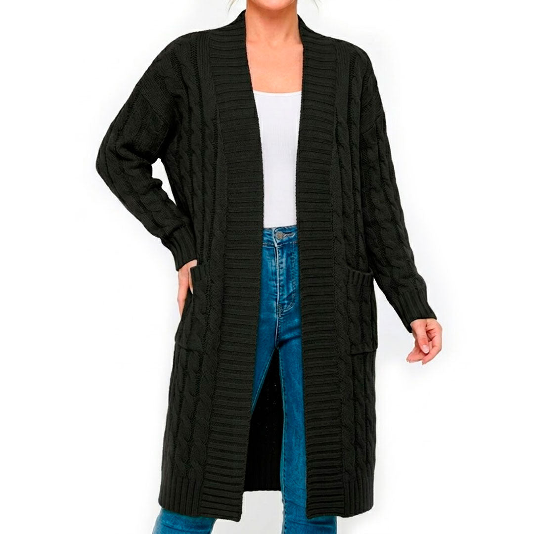 Damen Strickcardigan mit Zopfmuster Jully