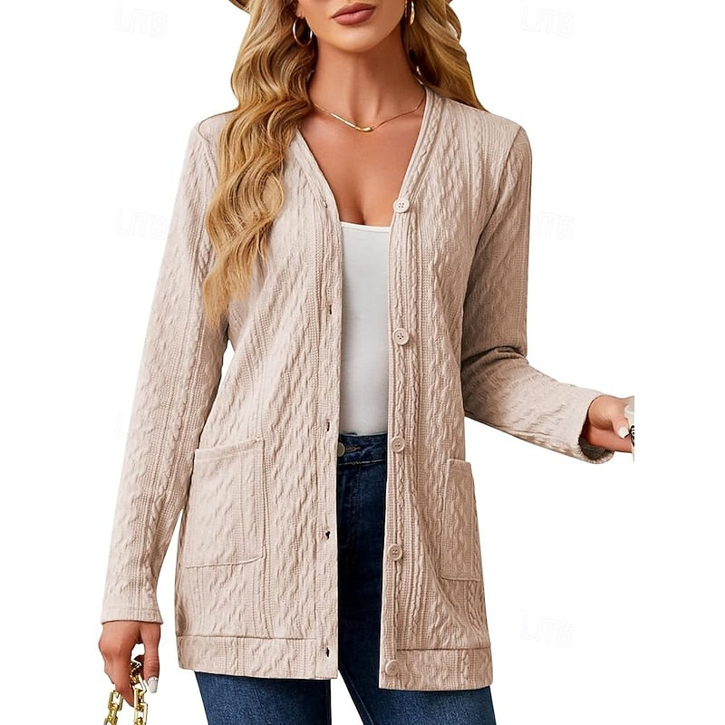 Women's Lightweight Knit Coatigan with Pockets