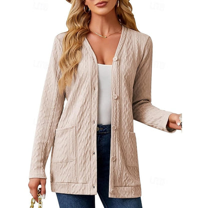 Women's Lightweight Knit Coatigan with Pockets