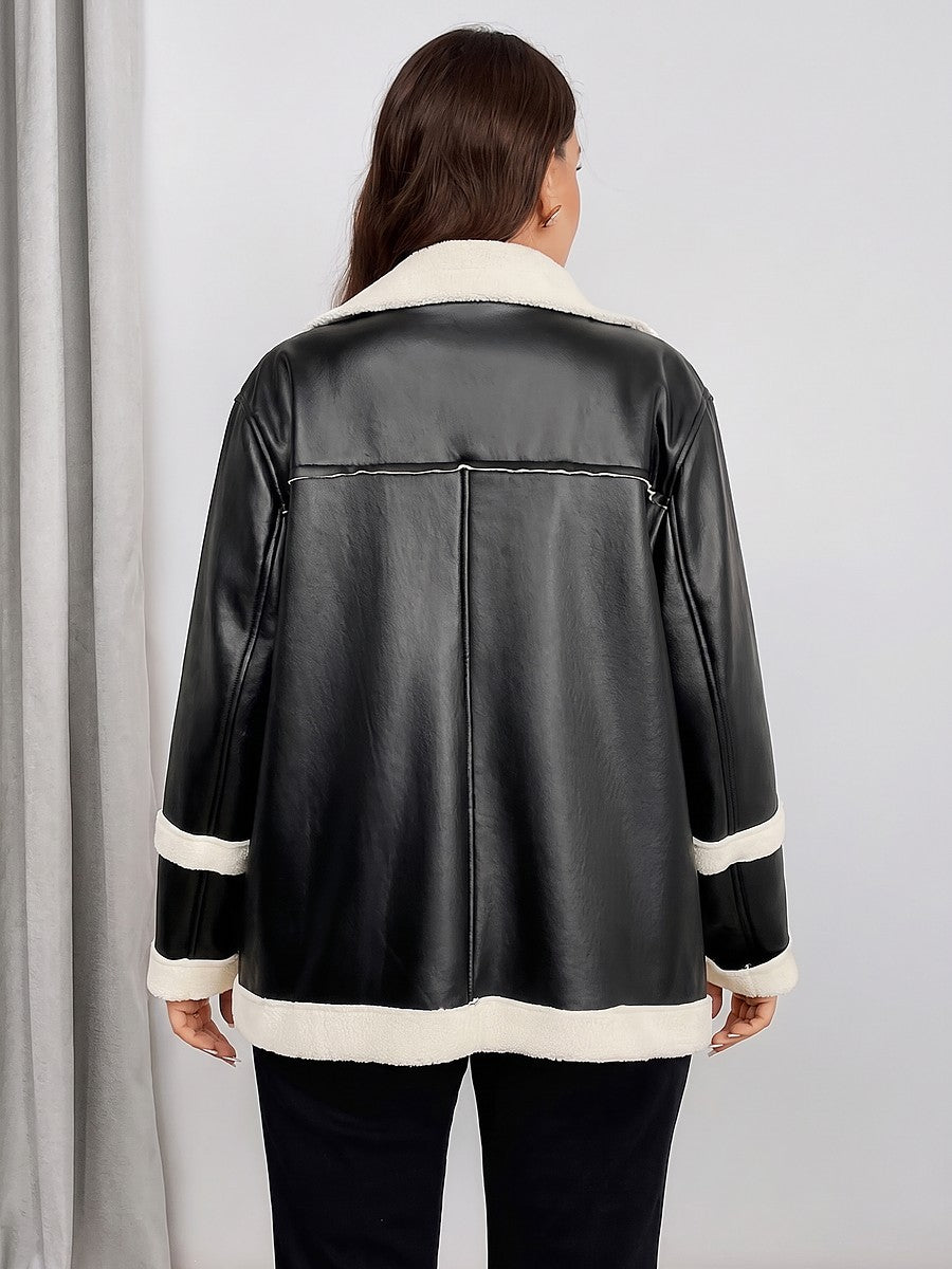 Women's Sherpa Collar Moto Jacket