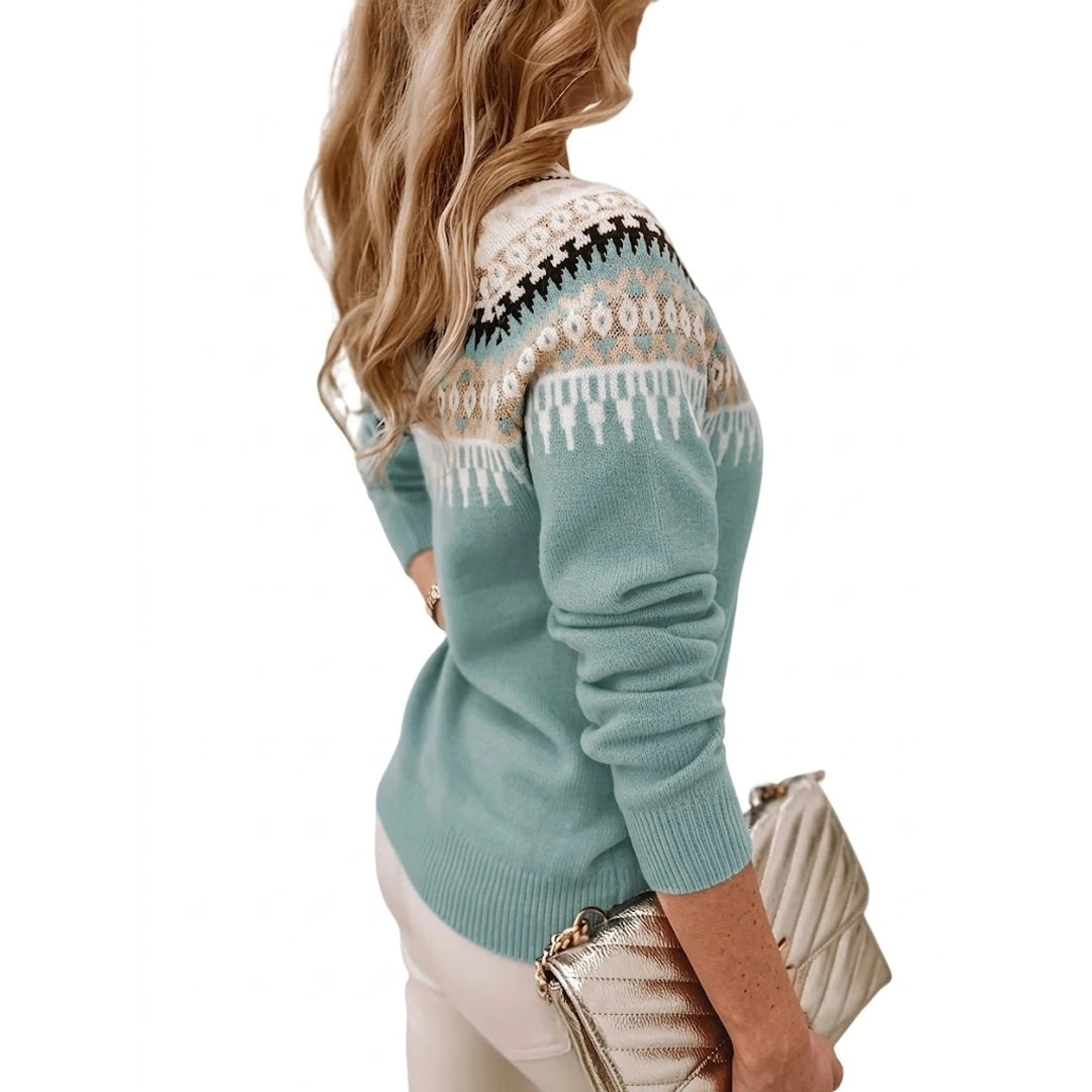 Damen Strickpullover mit Norwegermuster Jully