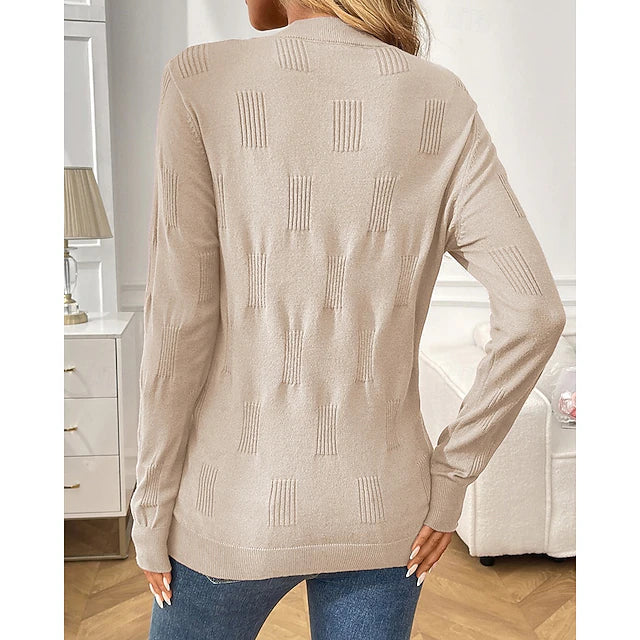 Women's Solid Pullover Hoodie with Ribbed Cuffs