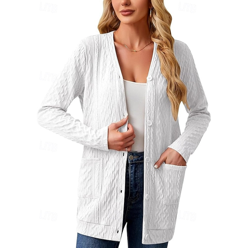 Women's Lightweight Knit Coatigan with Pockets