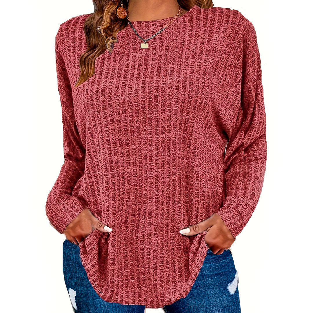 Oversize Rippstrick Pullover mit Taschen Jully