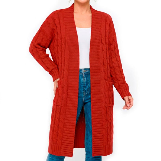 Damen Strickcardigan mit Zopfmuster Jully