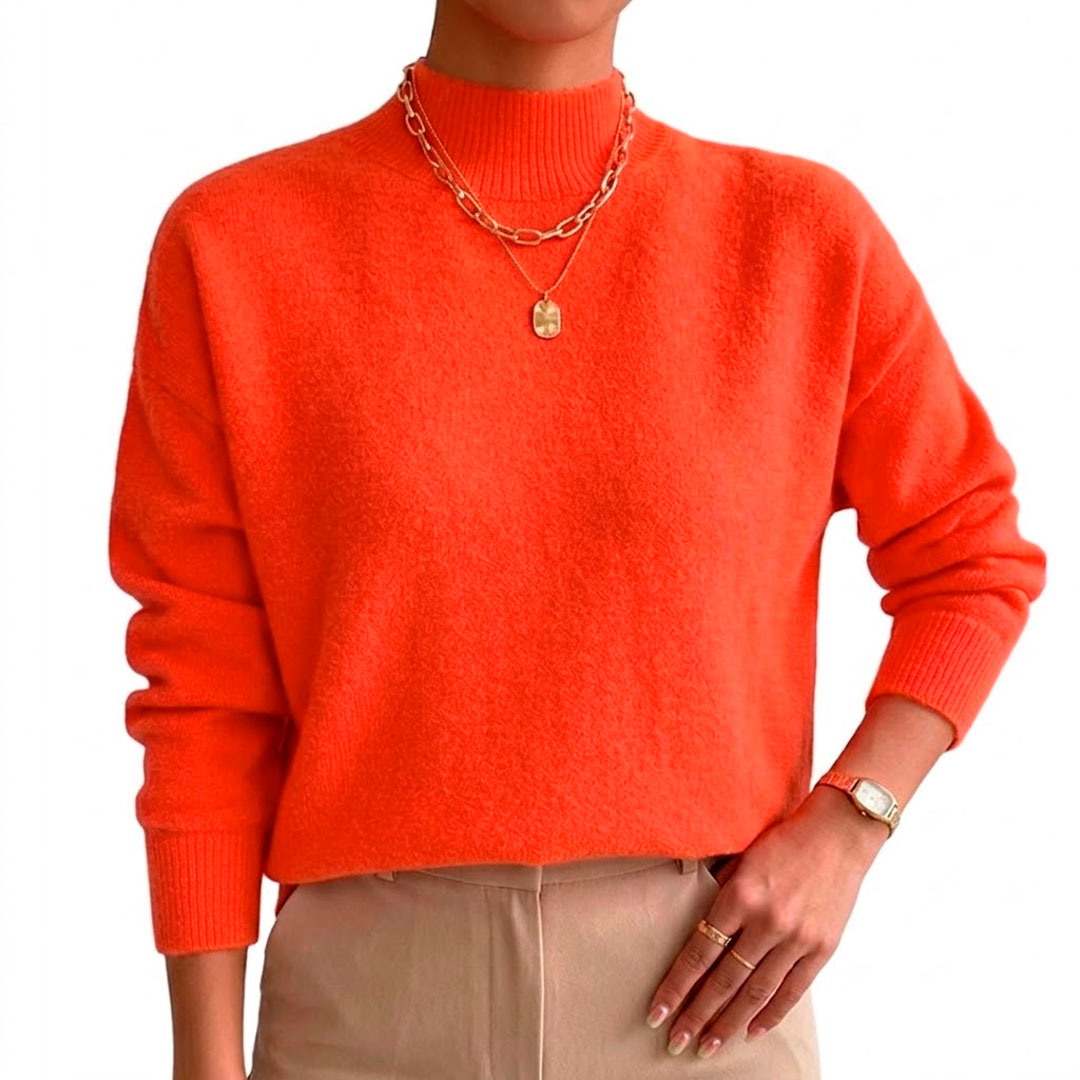 Damen Stehkragenpullover Basic Jully