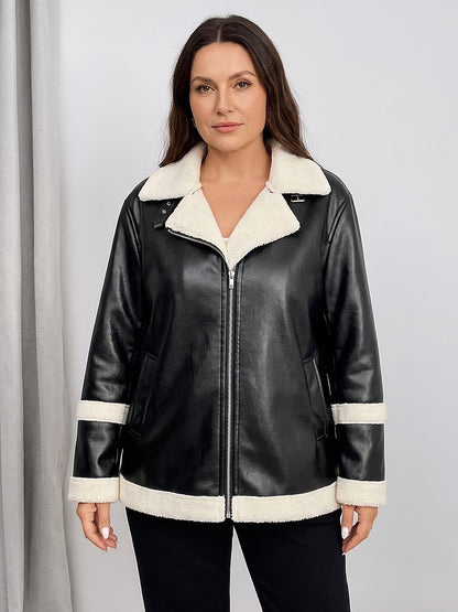 Women's Sherpa Collar Moto Jacket