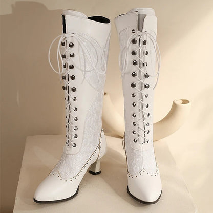 Women's Lace Detail Tall Dress Boots