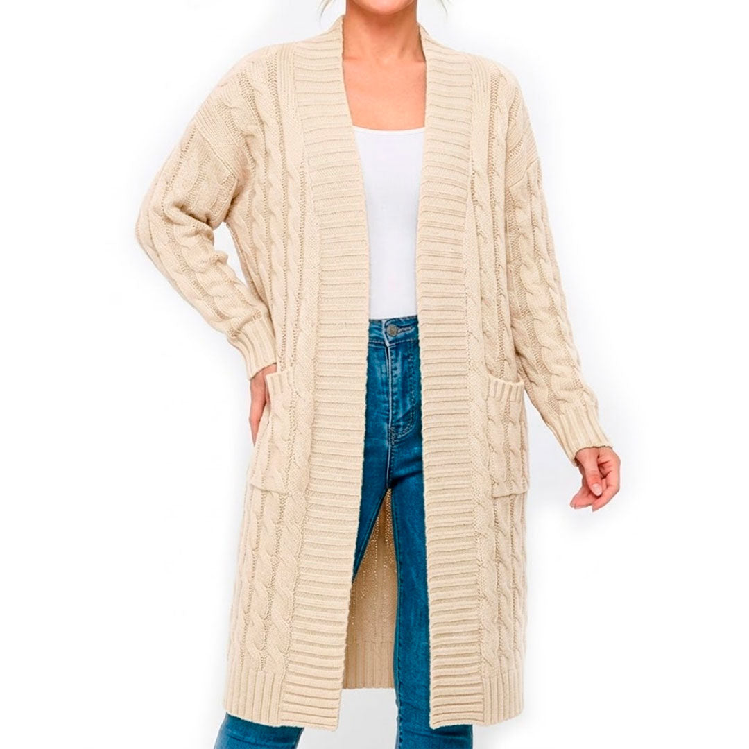 Damen Strickcardigan mit Zopfmuster Jully