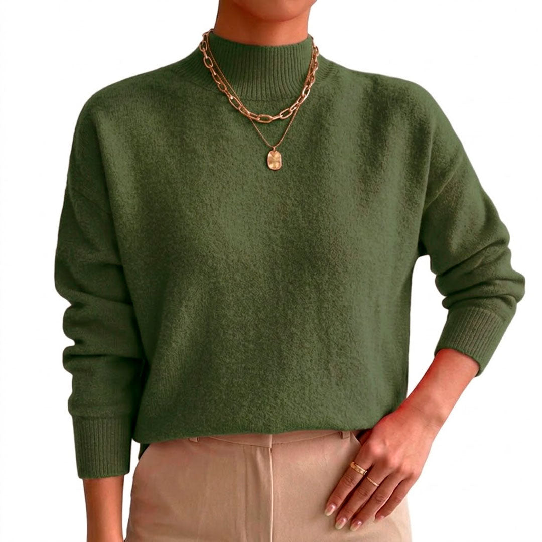 Damen Stehkragenpullover Basic Jully