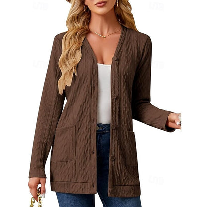 Women's Lightweight Knit Coatigan with Pockets