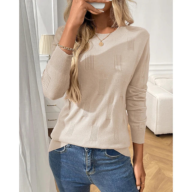 Women's Solid Pullover Hoodie with Ribbed Cuffs