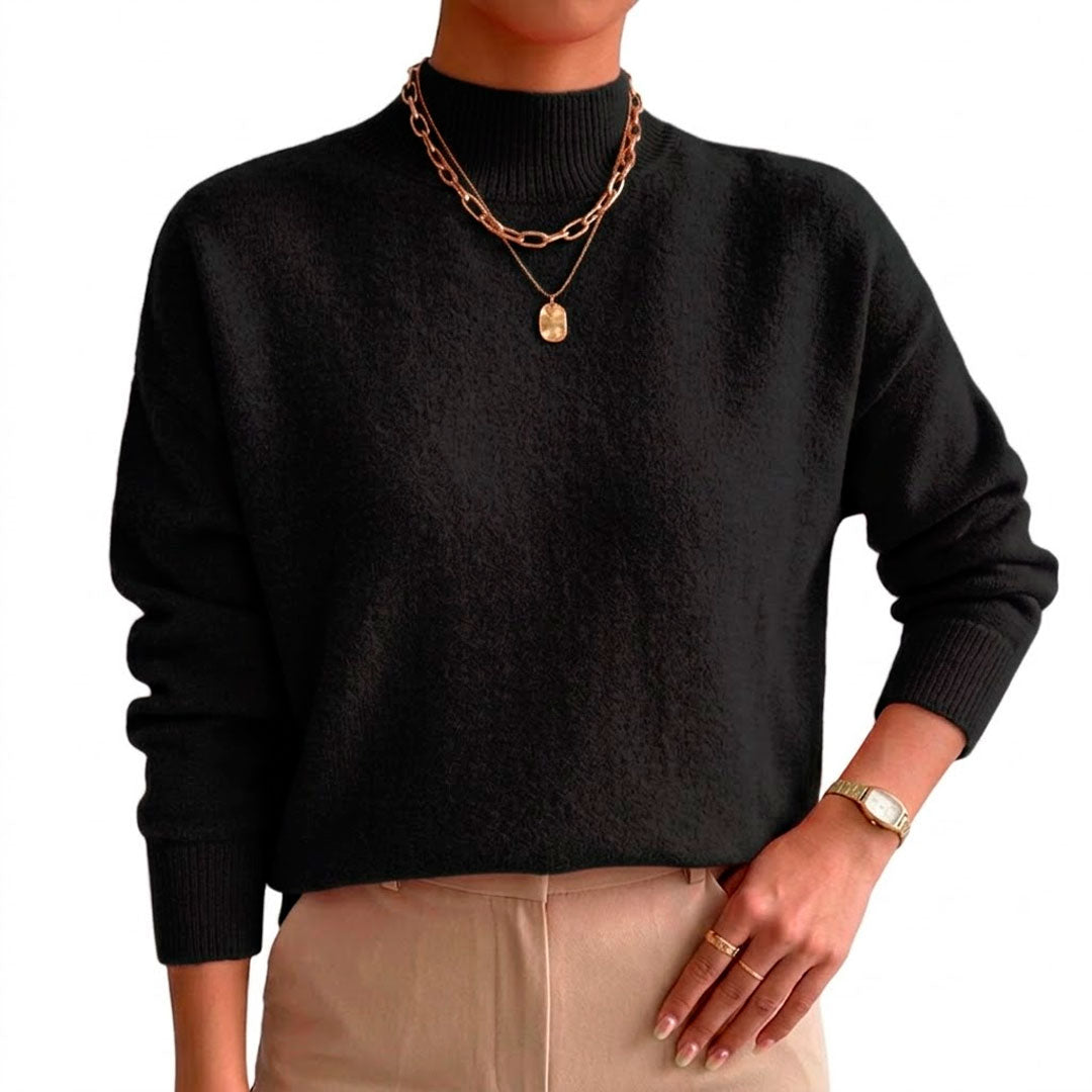 Damen Stehkragenpullover Basic Jully