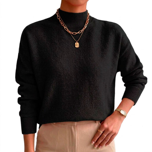 Damen Stehkragenpullover Basic Jully