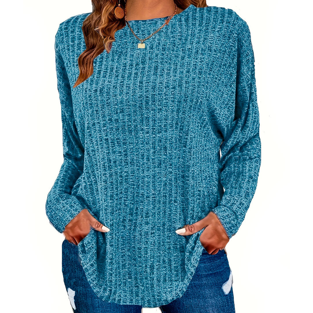 Oversize Rippstrick Pullover mit Taschen Jully