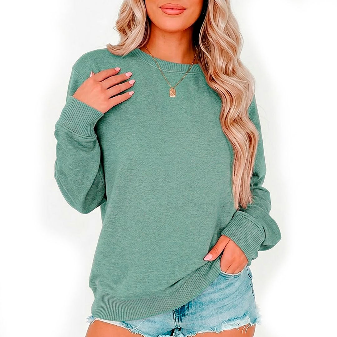Damen Rundhals Strickpullover Basic Jully