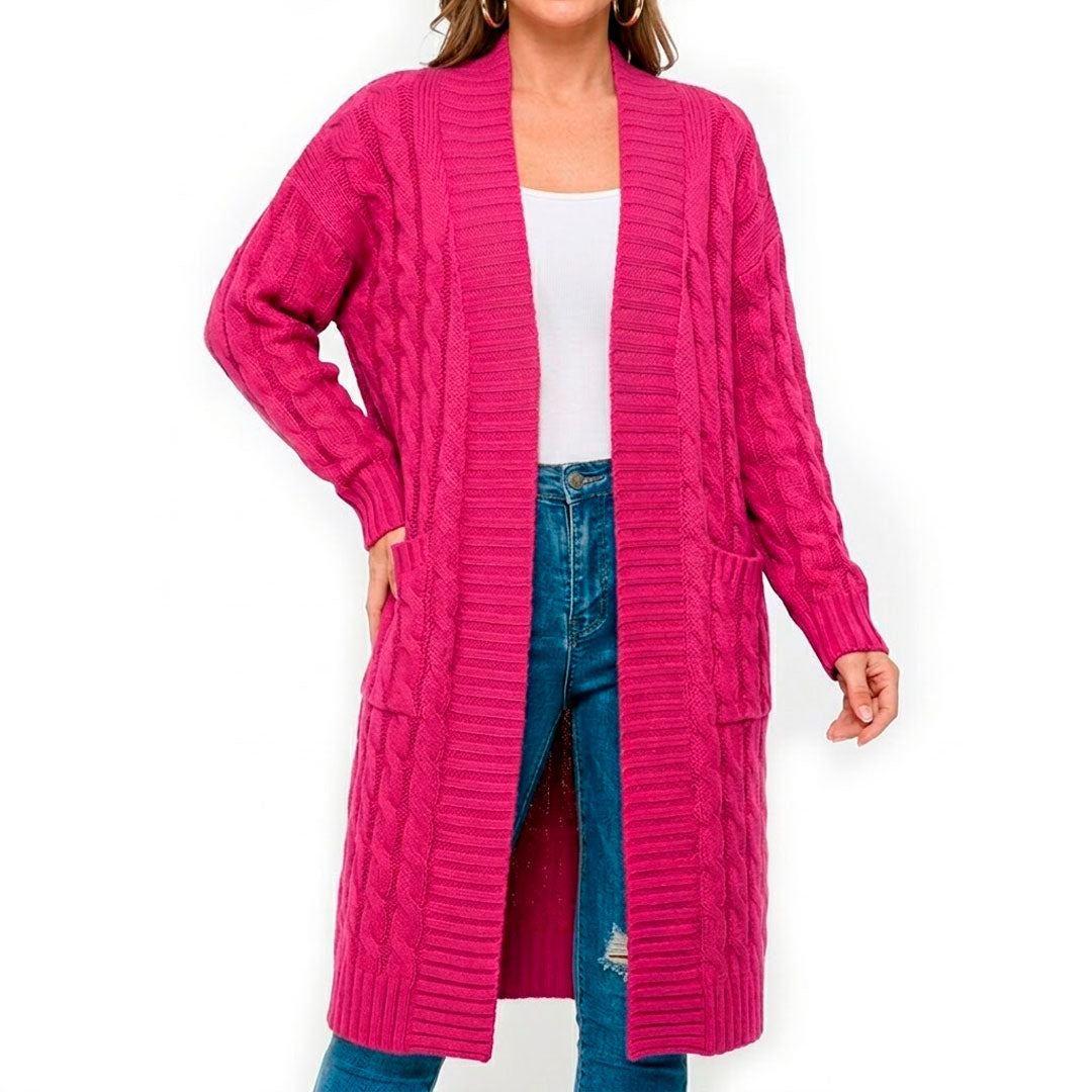 Damen Strickcardigan mit Zopfmuster Jully
