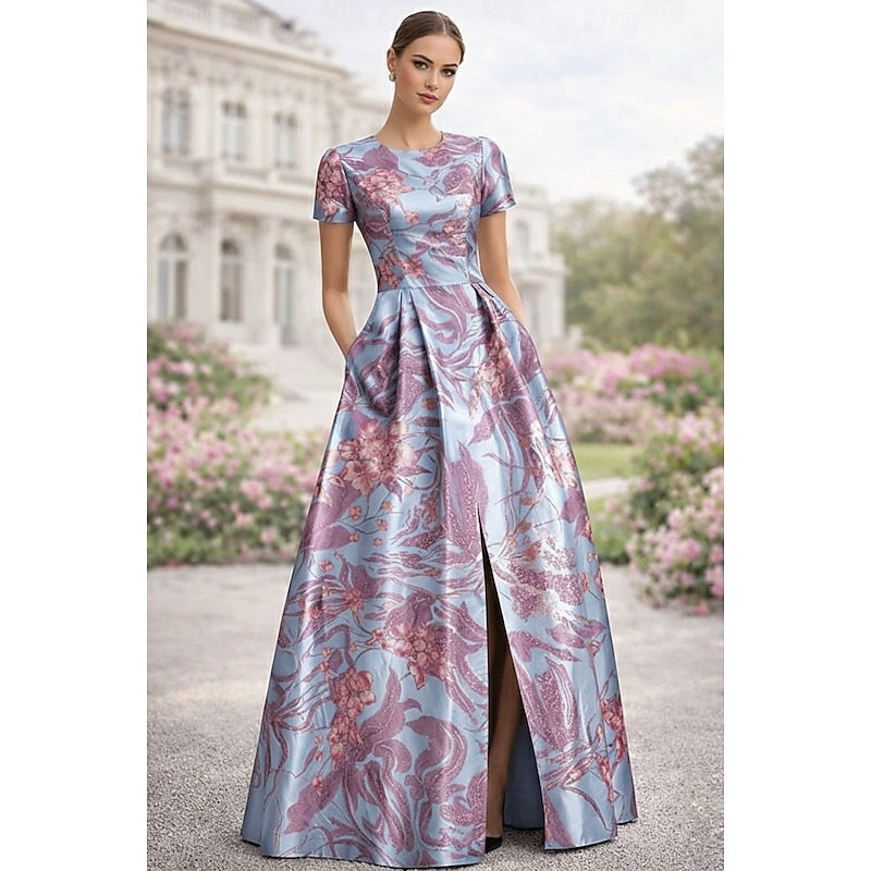 Women's Vintage Neckline Puff Sleeve Dress