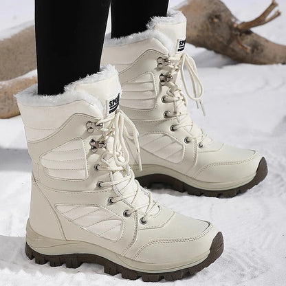 Women's Fluffy Collar Cold Weather Boots