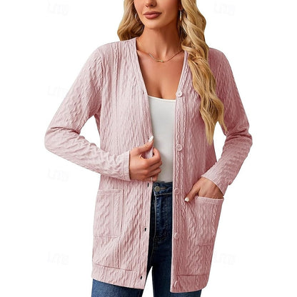 Women's Lightweight Knit Coatigan with Pockets