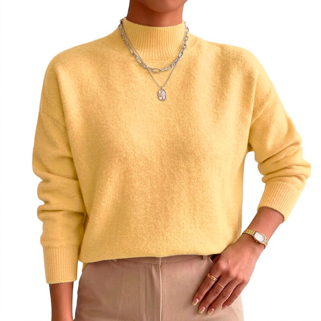 Damen Stehkragenpullover Basic Jully