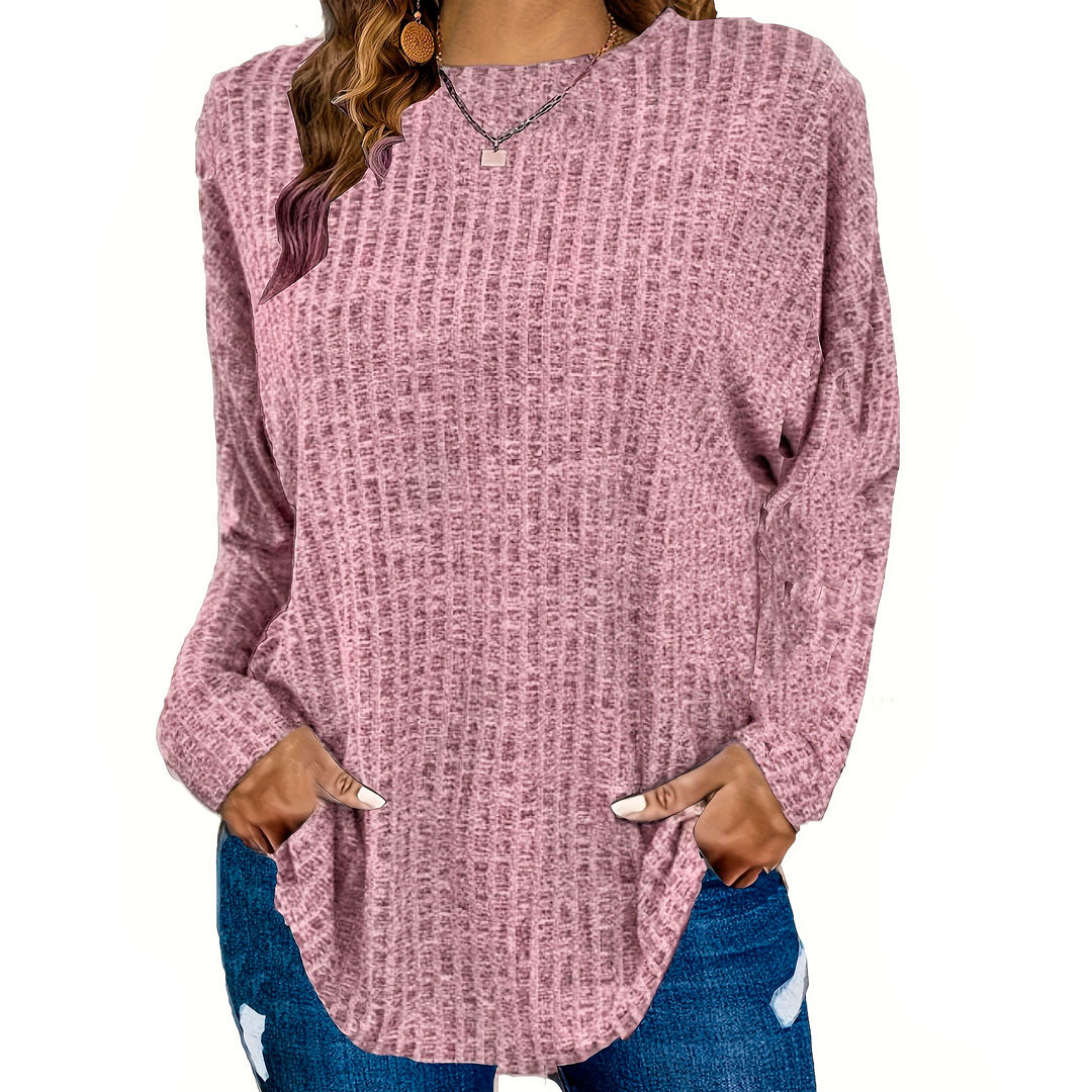 Oversize Rippstrick Pullover mit Taschen Jully
