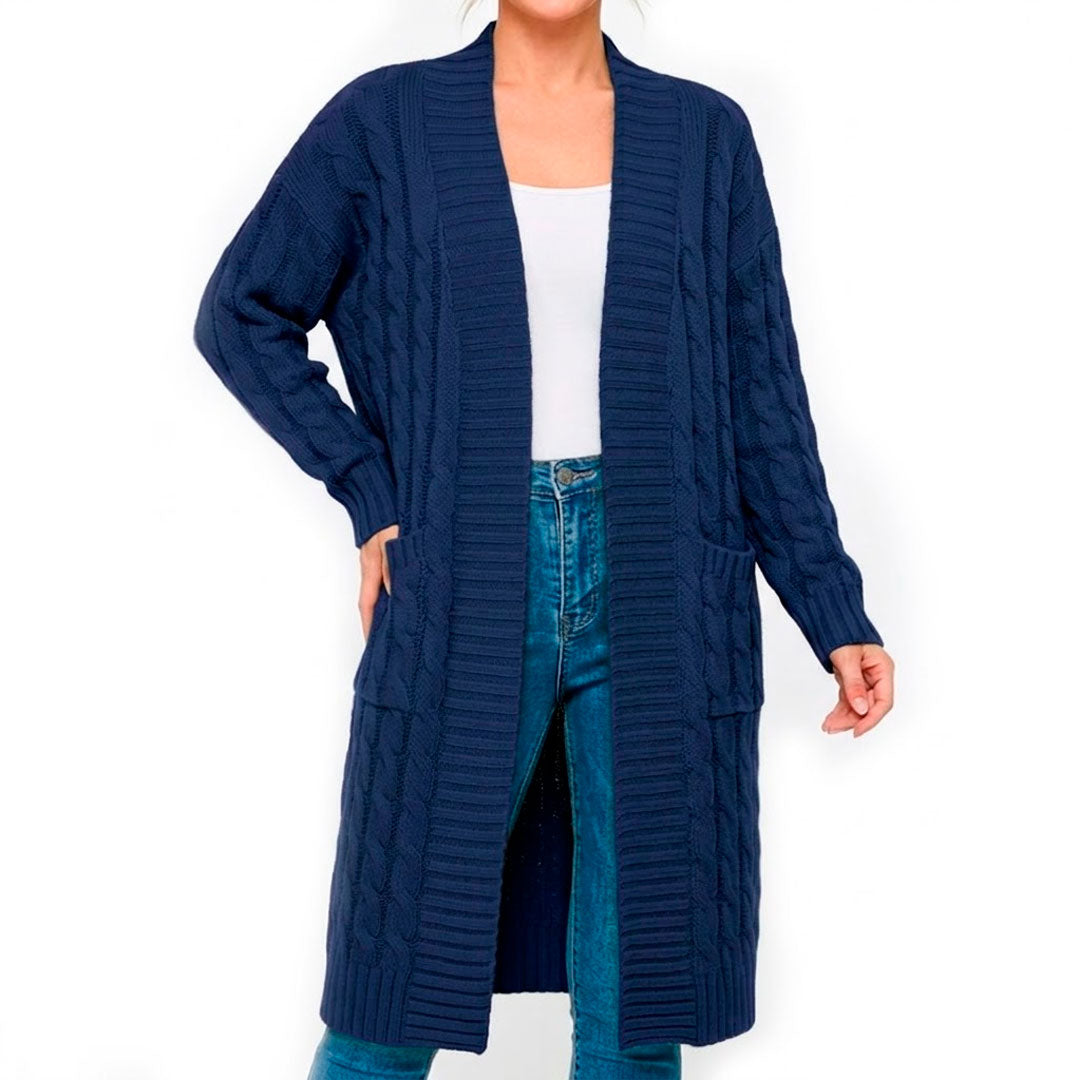 Damen Strickcardigan mit Zopfmuster Jully