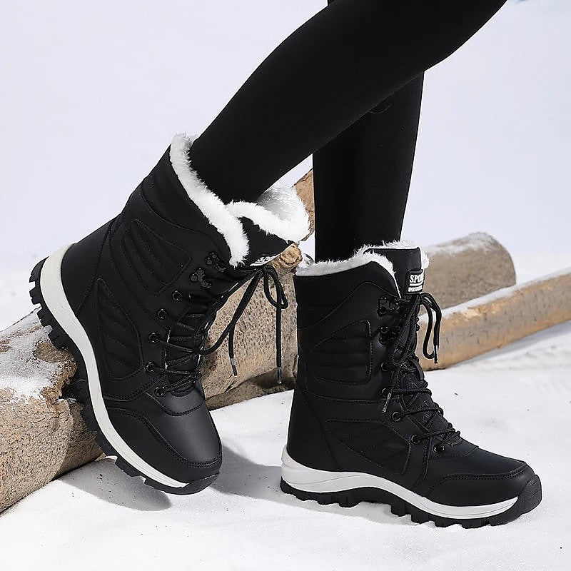 Women's Fluffy Collar Cold Weather Boots