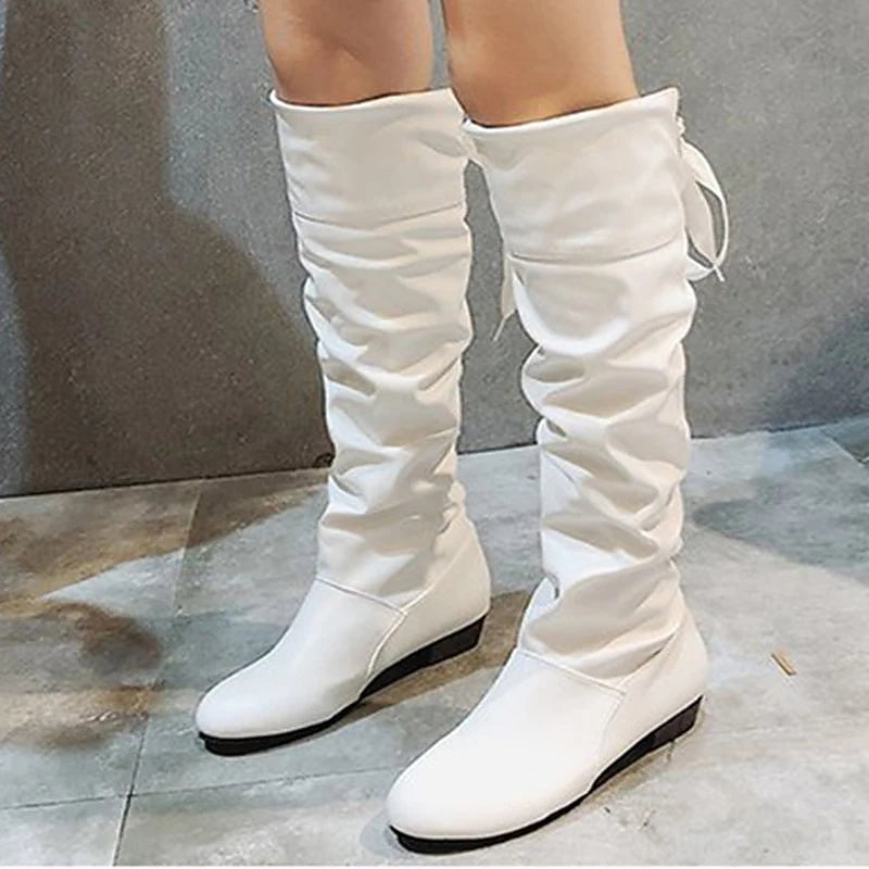 Women's Scrunch Tall Hidden Wedge Boots