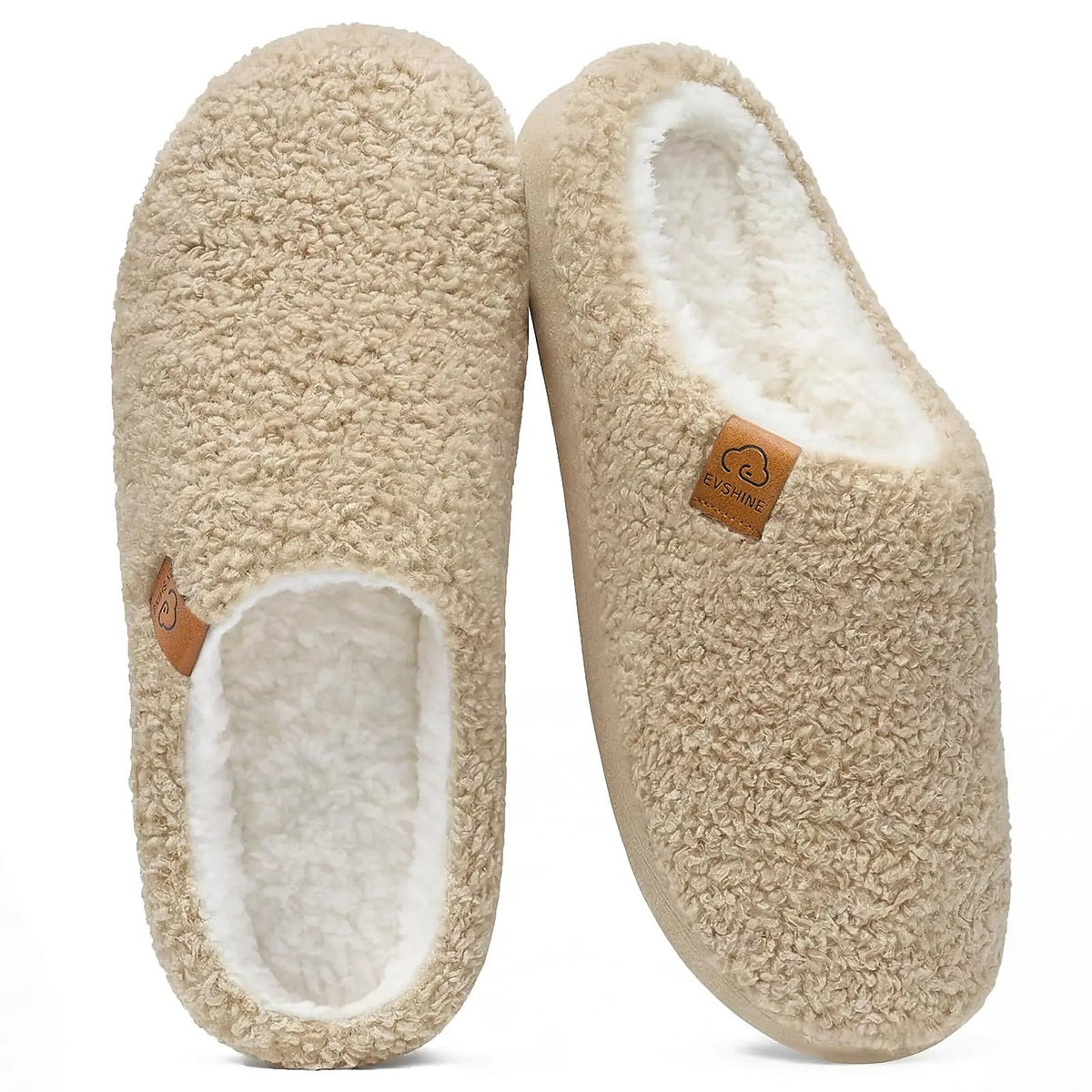 Women's Cozy Curly Plush Scuff Slippers