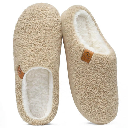 Women's Cozy Curly Plush Scuff Slippers