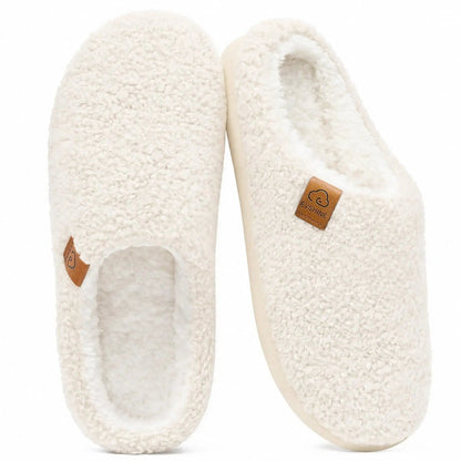 Women's Cozy Curly Plush Scuff Slippers
