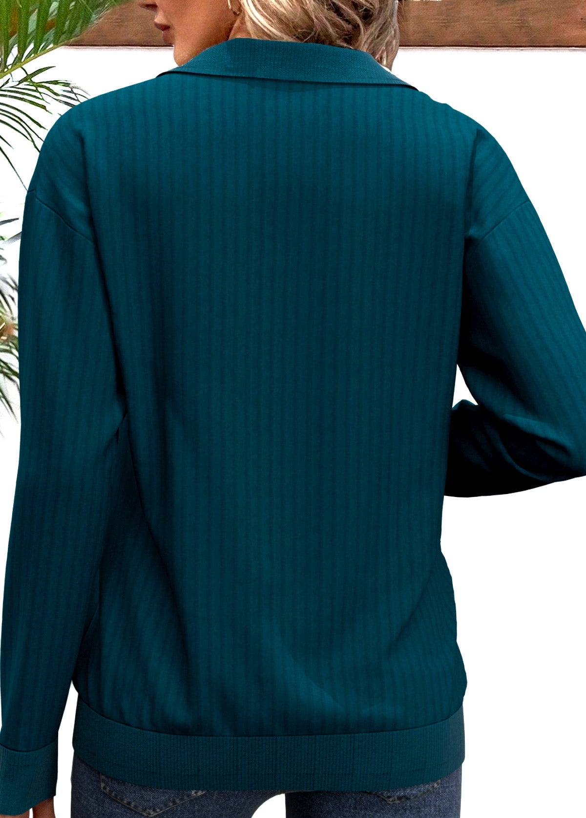 Women's Striped Patchwork Crewneck Fall Sweatshirt