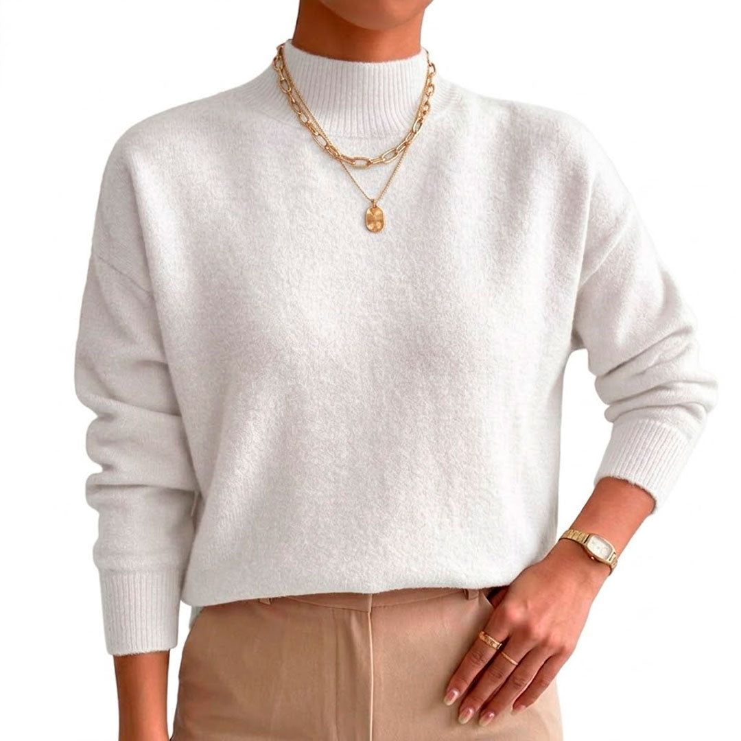 Damen Stehkragenpullover Basic Jully