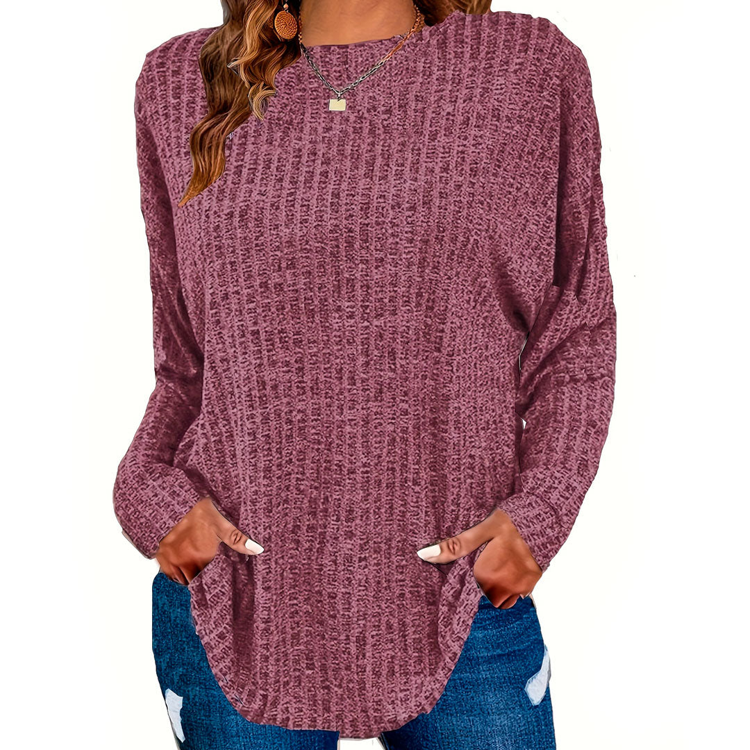 Oversize Rippstrick Pullover mit Taschen Jully