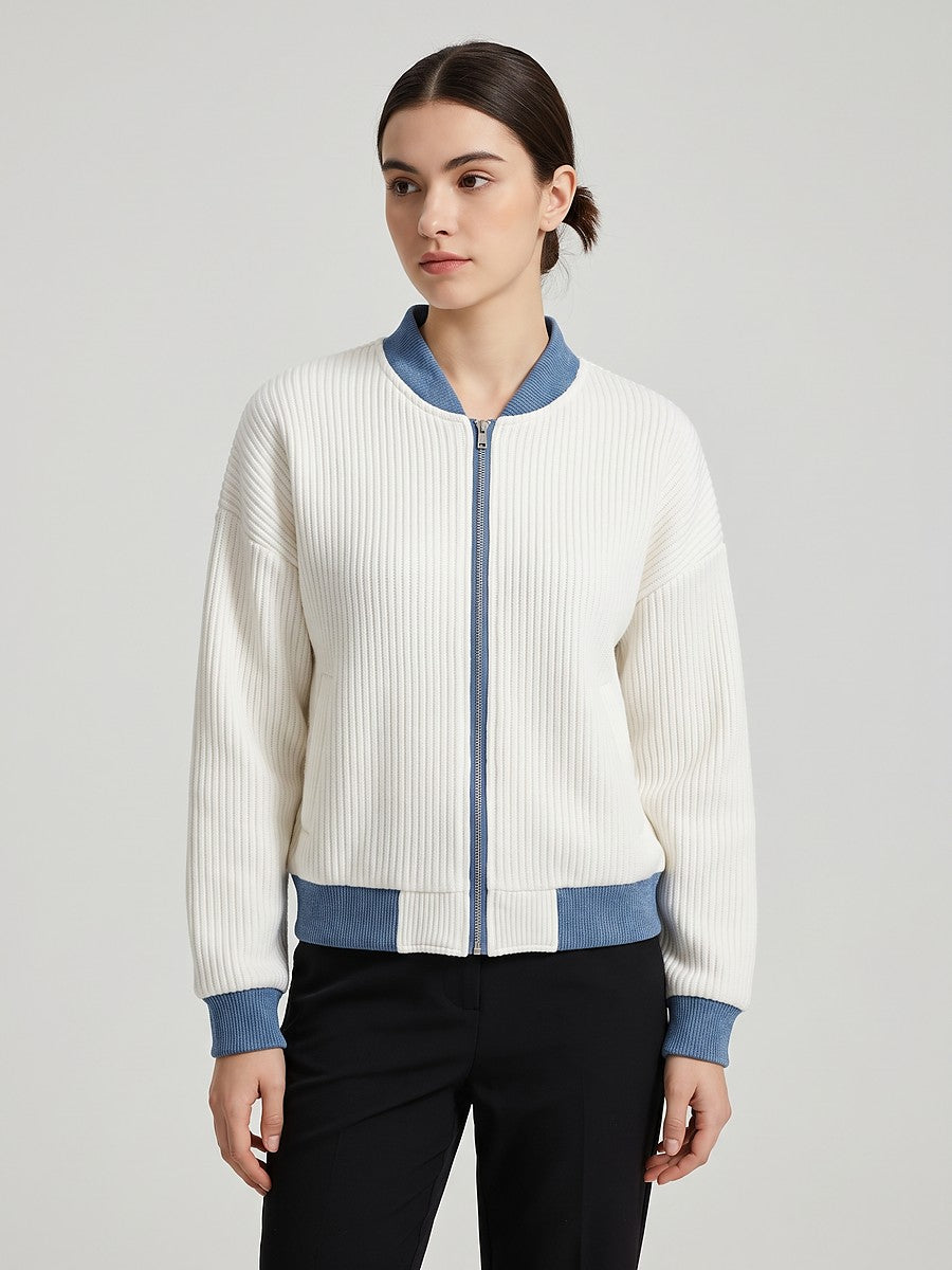 Women's Stand Collar Zip Up Fall Jacket
