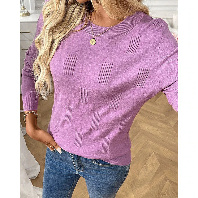Women's Solid Pullover Hoodie with Ribbed Cuffs