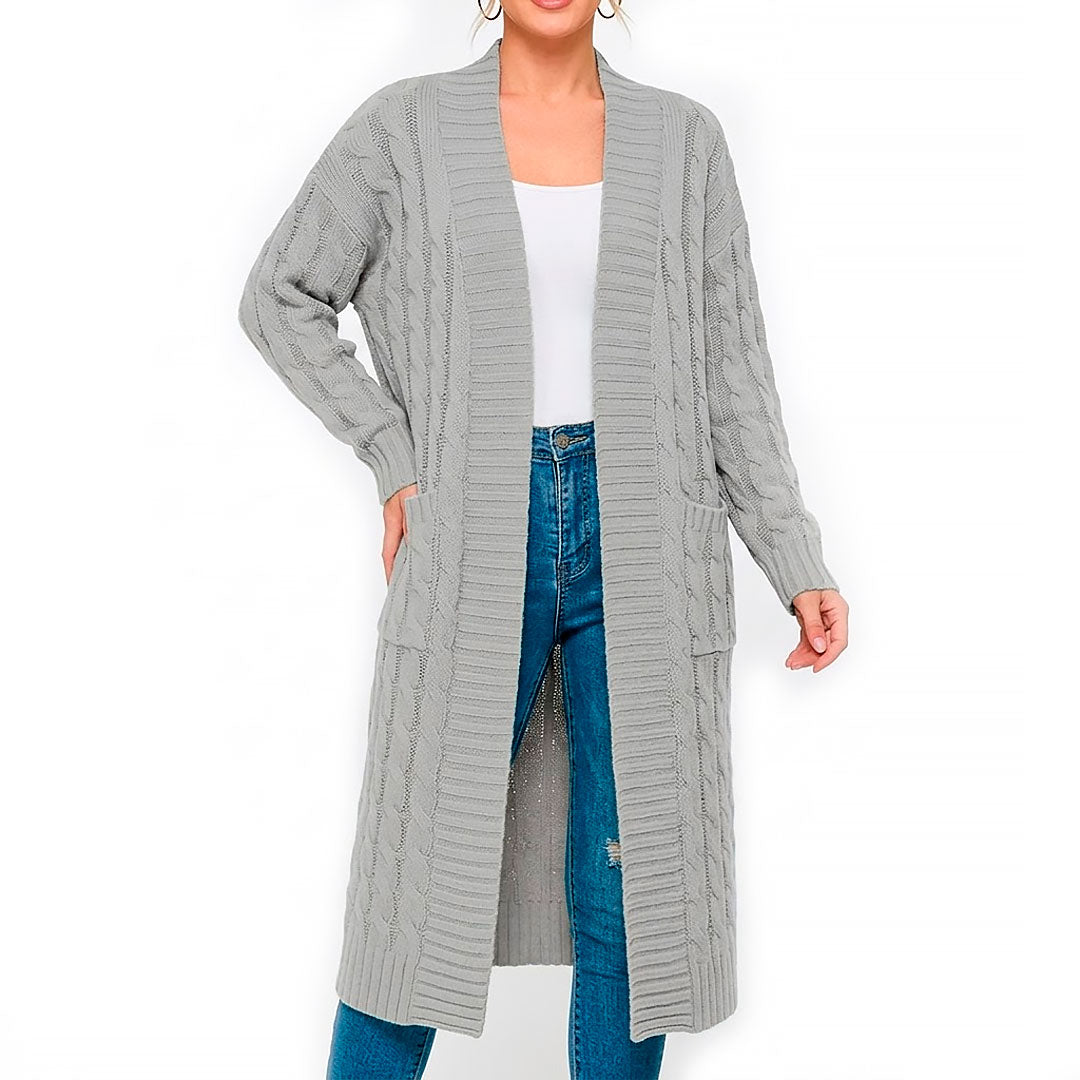 Damen Strickcardigan mit Zopfmuster Jully