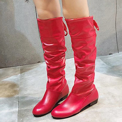Women's Scrunch Tall Hidden Wedge Boots