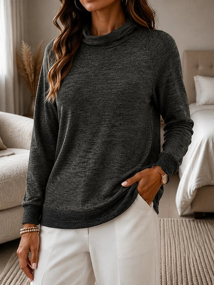 Women's Paneled Colorblock Long Sleeve Sweatshirt