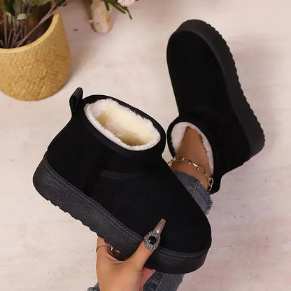 Women's Cozy Lined Slip On Snow Boots